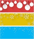Christmas abstract banners. Royalty Free Stock Photo