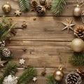 Christmas Abstract decoration of wooden back Royalty Free Stock Photo