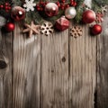 Christmas Abstract decoration of wooden back Royalty Free Stock Photo