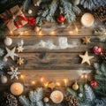 Christmas Abstract decoration of wooden back Royalty Free Stock Photo