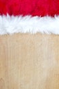 Christmas abstract food background with santa claus hat Royalty Free Stock Photo