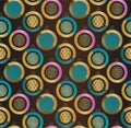 Christmas abstract geometry balls. Colorful geometric seamless pattern Royalty Free Stock Photo