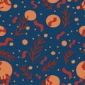Christmas abstract pattern on blue background Royalty Free Stock Photo