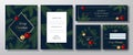 Christmas Abstract Vector invitation Cards, Posters and Banners Backgrounds Set. Back and Front Design Layouts. Sketch Royalty Free Stock Photo