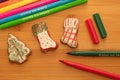 Christmas activities with kids. Decorating christmas gingerbread cookies with edible ink pen markers