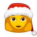 Christmas adult woman Large size of yellow emoji face