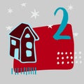 Christmas advent calendar Royalty Free Stock Photo