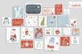 Christmas advent calendar, cute hand drawn style. Royalty Free Stock Photo