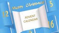 Christmas advent calendar door opening Royalty Free Stock Photo