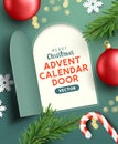 Christmas Advent Calendar Door Opening Royalty Free Stock Photo