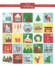 Christmas Advent Calendar. Xmas a Attributes Set