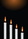 Christmas advent candles