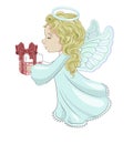 Christmas angel with bell ring