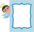 Christmas Angel Boy Frame Royalty Free Stock Photo