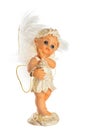 Christmas angel figure isolated on white background Royalty Free Stock Photo