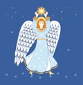 Christmas, the angel walks the starry sky.