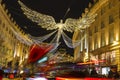 Christmas Angels Holiday lights on Regent Street, London.