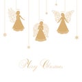 Vector Christmas Angels with ornamental wings