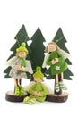 Christmas angels in pine tree Royalty Free Stock Photo