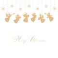 Christmas Angels with snowflakes Royalty Free Stock Photo