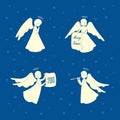 Christmas Angels and stars Royalty Free Stock Photo