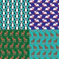 Christmas animal patterns Royalty Free Stock Photo