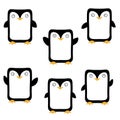 Christmas animals set penguin print for wrapping paper and fabrics and linens and kids clothes print