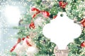 Christmas arabesque ornament mockup golden lights decoration