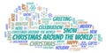 Christmas Around The World word cloud Royalty Free Stock Photo