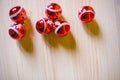 Christmas arrangement, hanging red decorations