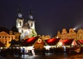 Christmas atmosphere at Old Town Square in Prague