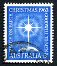 Christmas 1963 Australian Postage Stamp Royalty Free Stock Photo