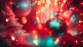 A Christmas decorations background with a sparkling golden glamor night sparks both luxury and holiday cheer.Generative AI