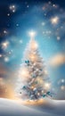 A Christmas tree background with a sparkling golden glamor night sparks both luxury and holiday cheer.Generative AI