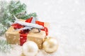 christmas background with airplane. travels. selective focus Royalty Free Stock Photo