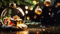 christmas background , luxury christmas animation , Christmas glass bubble , snowfall animation background video 4k