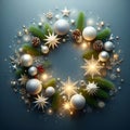 Christmas background with balls. AI