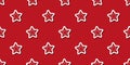 Christmas Background, Banner Design with Seamless Paper Cut Stars Pattern - Vector Template Illustration, Starry Design
