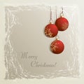 Christmas background with baubbles Royalty Free Stock Photo