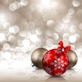 Christmas background with baubles