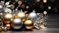 Christmas background with baubles and decorations Royalty Free Stock Photo