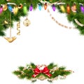 Christmas background with baubles. EPS 10 Royalty Free Stock Photo