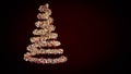 Christmas background. Blue. Animation. With space for your text. Graphic Christmas tree animation