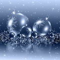 Christmas background blue balls Royalty Free Stock Photo