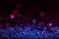christmas background with blue and pink blurred shiny confetti Royalty Free Stock Photo