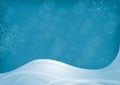 Christmas background blue snowdrift