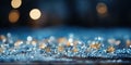 Christmas background with bokeh defocused lights and snowflakes Royalty Free Stock Photo