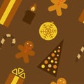 Christmas background brown