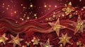 Christmas background with a burgundy ornament. generative ai Royalty Free Stock Photo