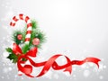 Christmas background with candy cane Royalty Free Stock Photo